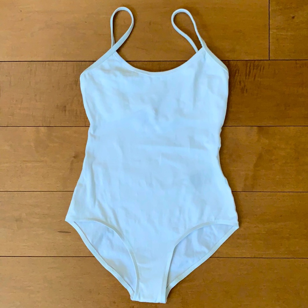 Camisole Cotton Ballet Leotard White